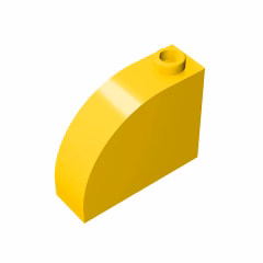 GOBRICKS GDS-1118 Curved 3 x 1 x 2 with Stud - YWOBB