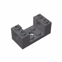 GOBRICKS GDS-1174 Brick 2 x 4 x 1 1/3 with Holes and 2 x 2 Cutout - YWOBB