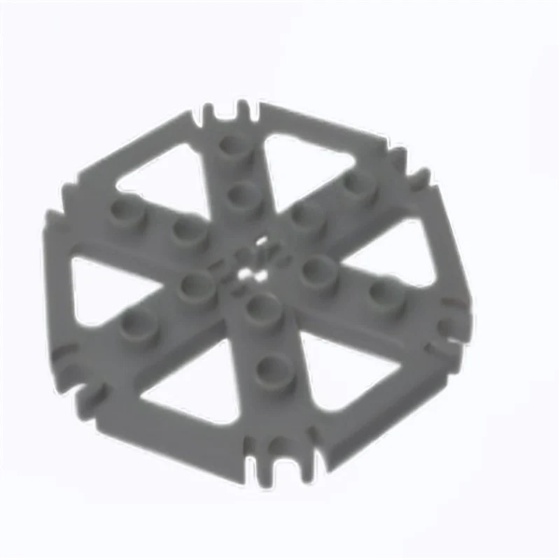 GOBRICKS GDS-90325 Technic Plate Rotor 6 Blade with Clip Ends Connected (Water Wheel) - Hollow Studs - YWOBB