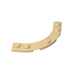 GOBRICKS GDS-90141 Plate Round Corner 5 x 5 Macaroni - YWOBB