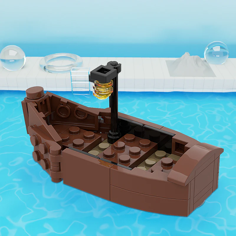 GOBRICKS MOC 56225 Rowing Boat Add on for 2bricks Boathouse MOC - YWOBB