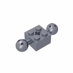 GOBRICKS GDS-977 Brick Modified 2 x 2 with Balls with Holes and Axle Hole - YWOBB