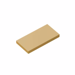 GOBRICKS GDS-614 Tile 2 x 4 - YWOBB