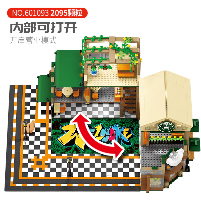 SEMBO 601093 Coffee Shop with LED lights - YWOBB