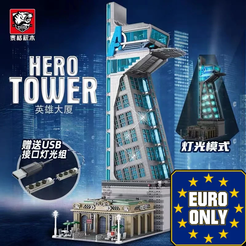 TIGER 55120 Avengers Tower Hero Tower OVP EU Warehouse Version - YWOBB