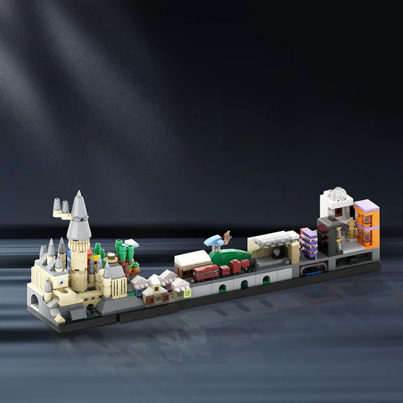 GOBRICKS MOC 22348 Harry Potter Skyline Architecture - YWOBB