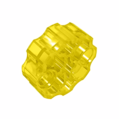 GOBRICKS GDS-1074 Axle Connector Block Round with 2 Pin Holes and 3 Axle Holes - YWOBB