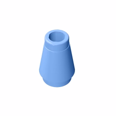 GOBRICKS GDS-606 Cone 1 x 1 without Top Groove - YWOBB