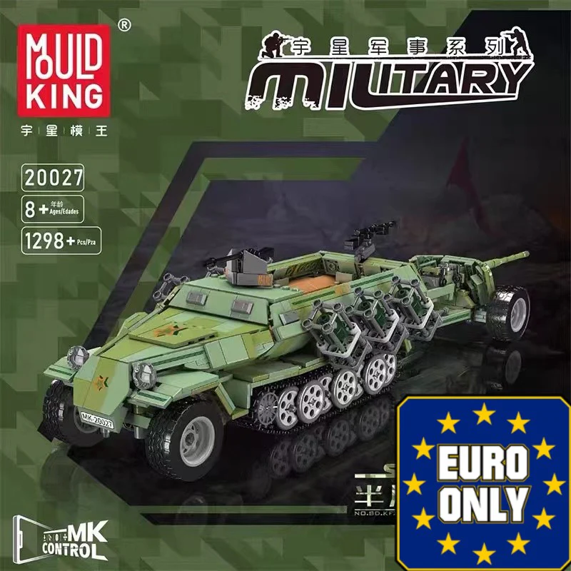 Mould King 20027 Half-track armored vehicle anti-tank gun OVP EU Warehouse Version - YWOBB