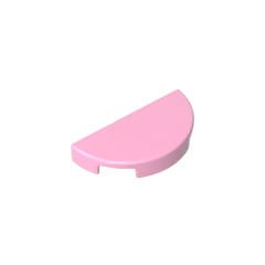 GOBRICKS GDS-90301 Tile Round 1 x 2 Half - YWOBB