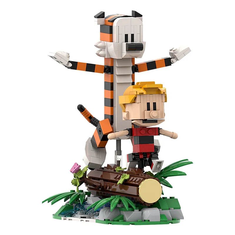GOBRICKS MOC A1392 Calvin And Hobbes - Tigger - YWOBB