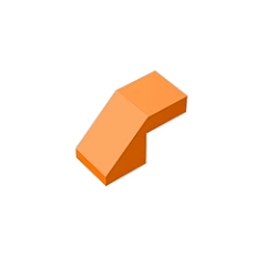 GOBRICKS GDS-1484 Slope 45 2 x 1 with Cutout without Stud - YWOBB