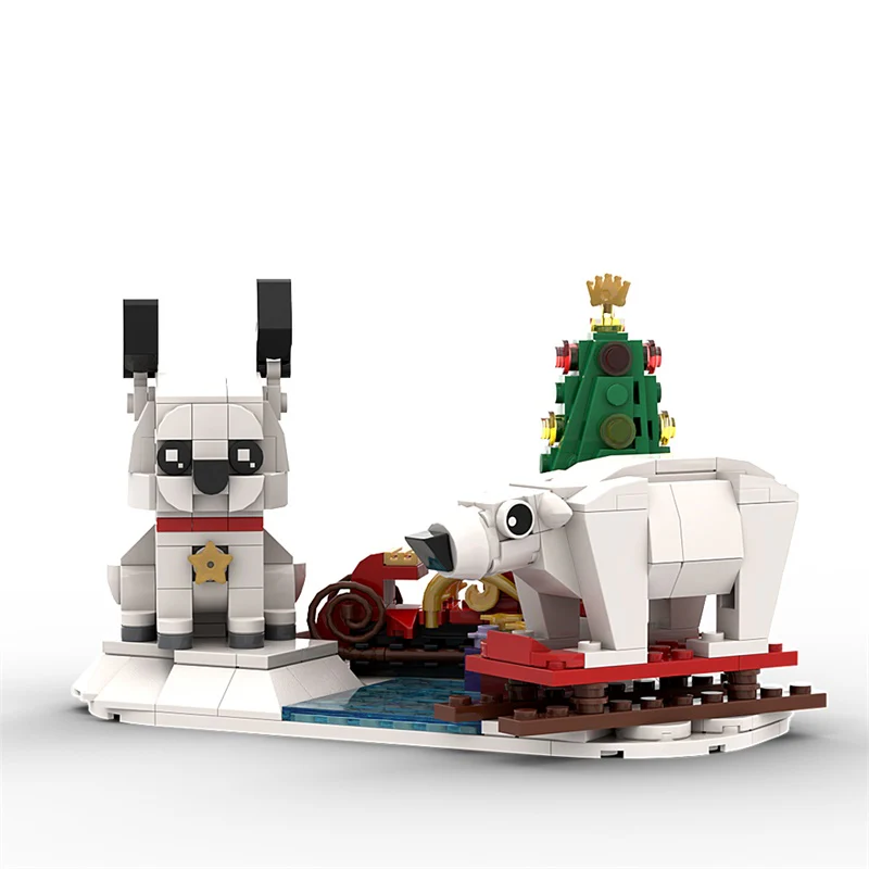 GOBRICKS MOC A1213 Christmas Sled - YWOBB