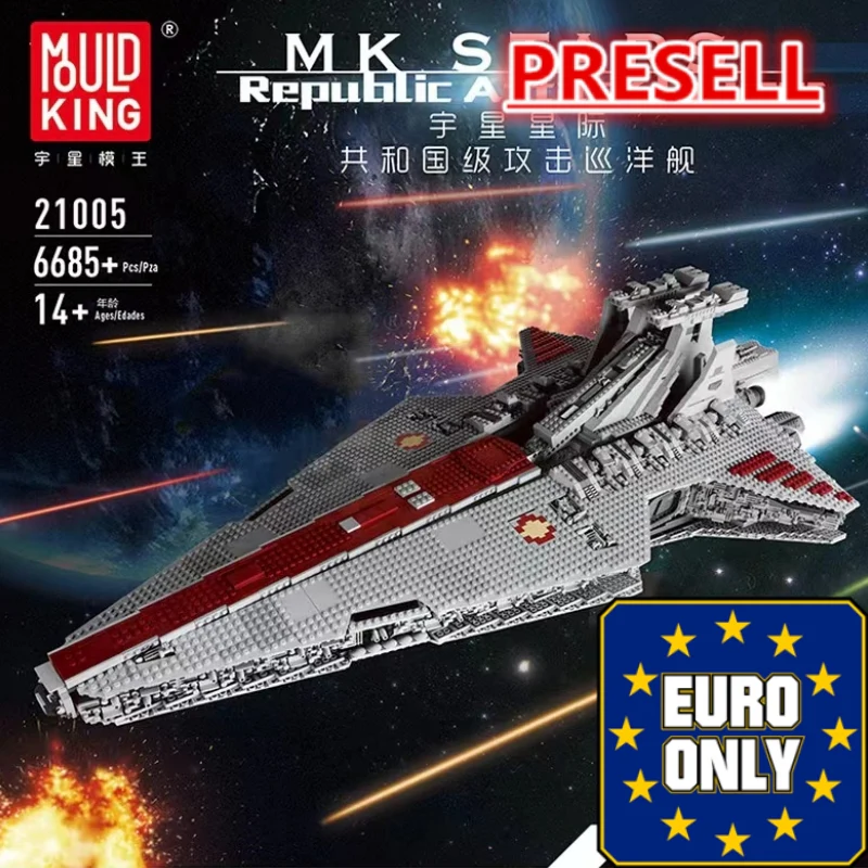 Mould King 21005 Venator Class Republic Attack Cruiser OVP EU Warehouse Version - YWOBB