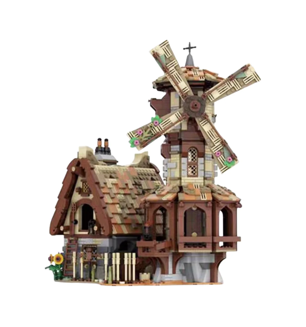 GOBRICKS MOC 138190 MEDIEVAL WINDMILL - YWOBB