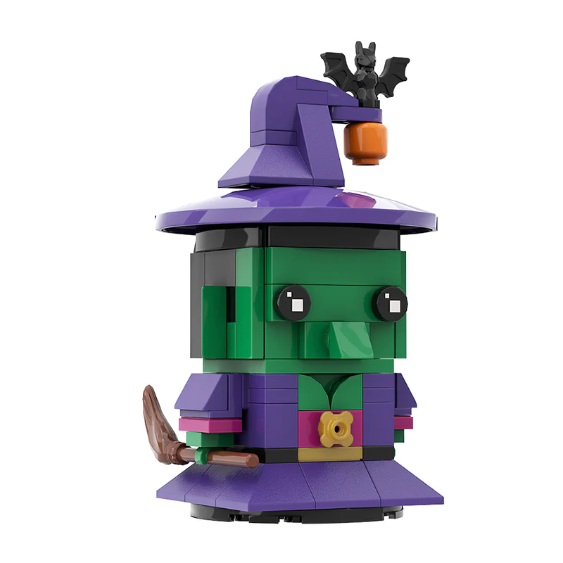 GOBRICKS MOC A0606Y03 Halloween BrickHeadz-Witch - YWOBB