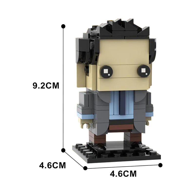 GOBRICKS MOC 133943 Ross Geller - Friends Brickheadz - YWOBB