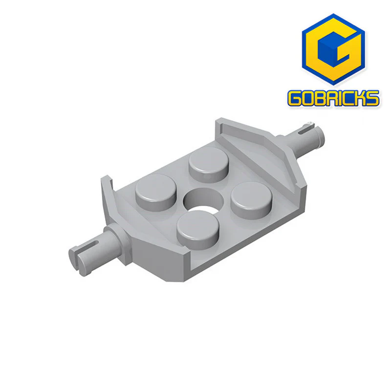 GOBRICKS GDS-1062 Modified 2 x 2 with Wheels Holder Wide and Hole - YWOBB