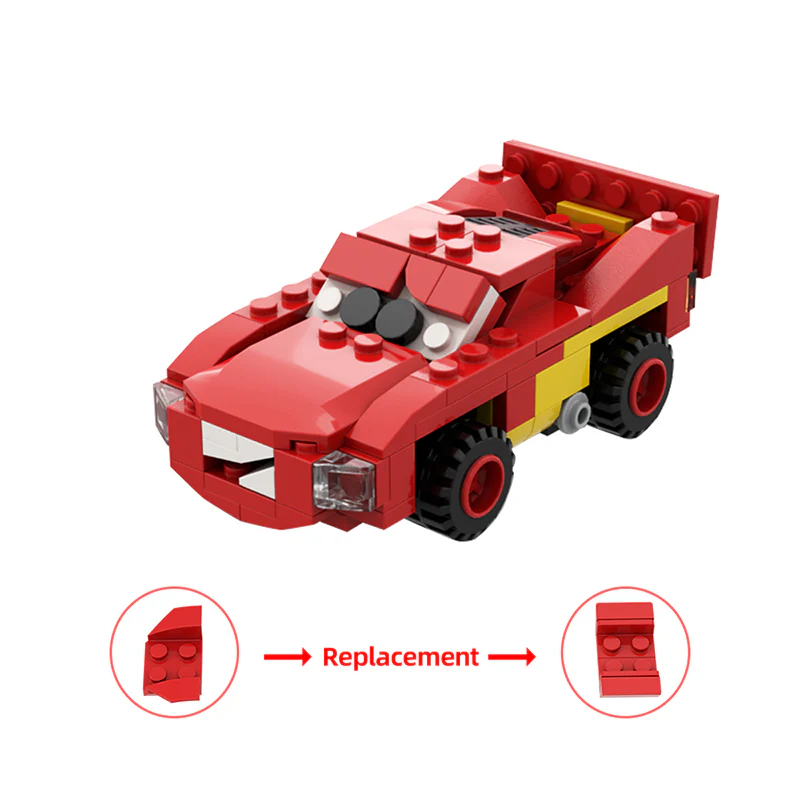 GOBRICKS MOC 139587 Lightning McQueen - YWOBB