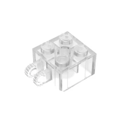 GOBRICKS GDS-1085 Hinge Brick 2 x 2 Locking with 2 Fingers Vertical and Axle Hole, 9 Teeth - YWOBB