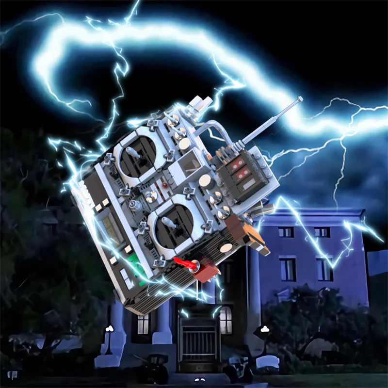 GOBRICKS MOC 163490 Doc Brown's DeLorean Remote Control - YWOBB