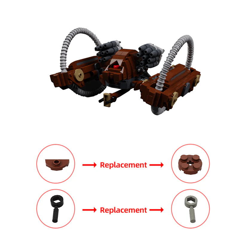 GOBRICKS MOC 139515 Hailfire Droid - YWOBB