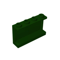 GOBRICKS GDS-787 Panel 1 x 4 x 2 with Side Supports - Hollow Studs - YWOBB