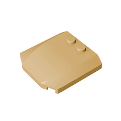 GOBRICKS GDS-1266 Wedge 4 x 4 x 2/3 Triple Curved - YWOBB