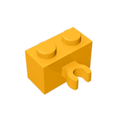 GOBRICKS GDS-651 Modified 1 x 2 with Open O Clip Thick - YWOBB