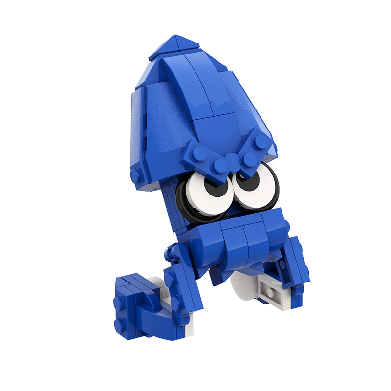 GOBRICKS MOC A0277Y03 blue squid - YWOBB