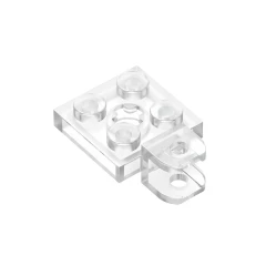 GOBRICKS GDS-1072 Modified 2 x 2 with Tow Ball Socket, Short, Flattened with Holes and Axle Hole in Center - YWOBB