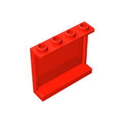 GOBRICKS GDS-751 Panel 1 x 4 x 3 with Side Supports - Hollow Studs - YWOBB