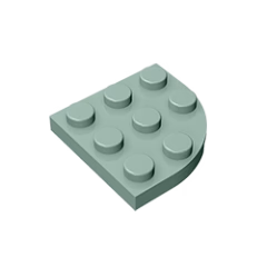 GOBRICKS GDS-570 Round Corner 3 x 3 - YWOBB