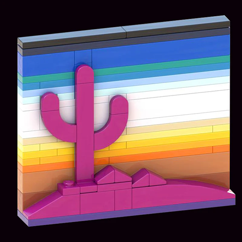 GOBRICKS MOC 145274 AZ Sunset Display - YWOBB