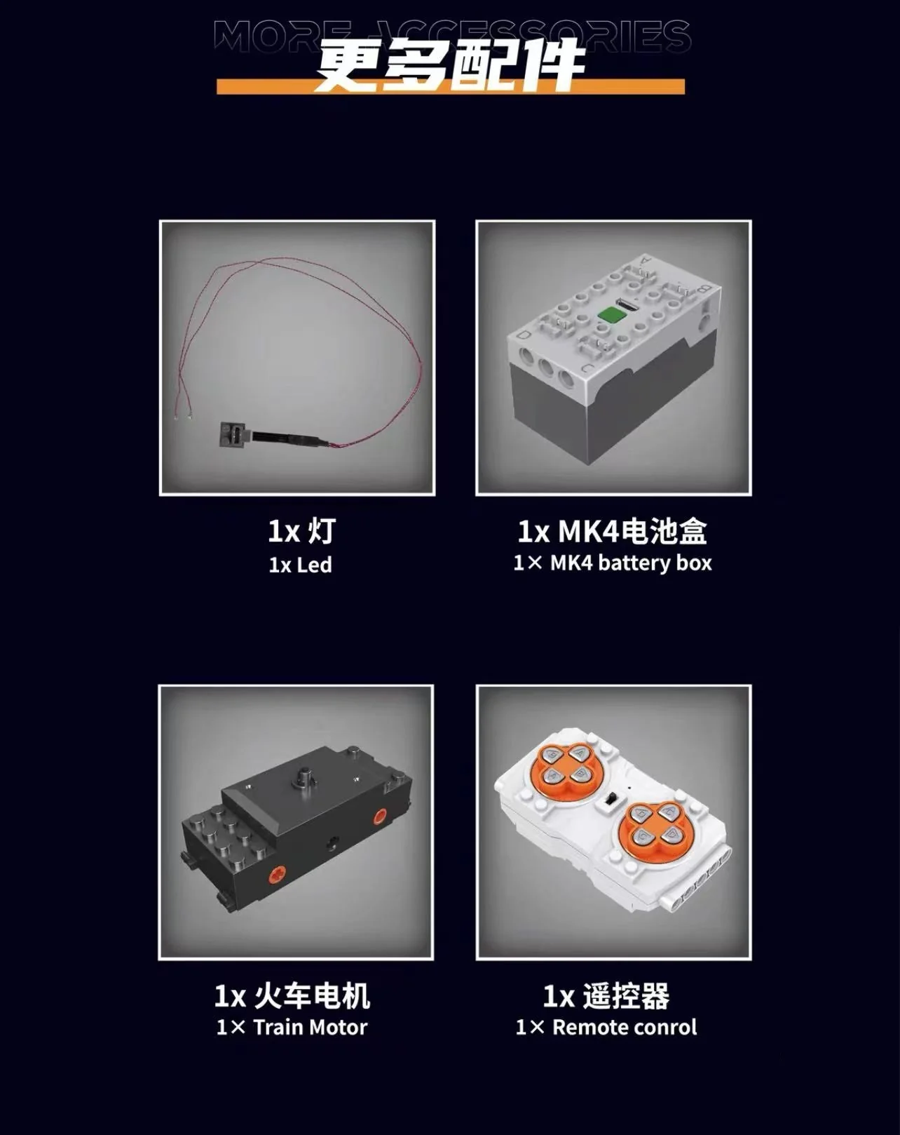 Mould King 12018 USA EMD F7 WP Diesel Locomotive - YWOBB