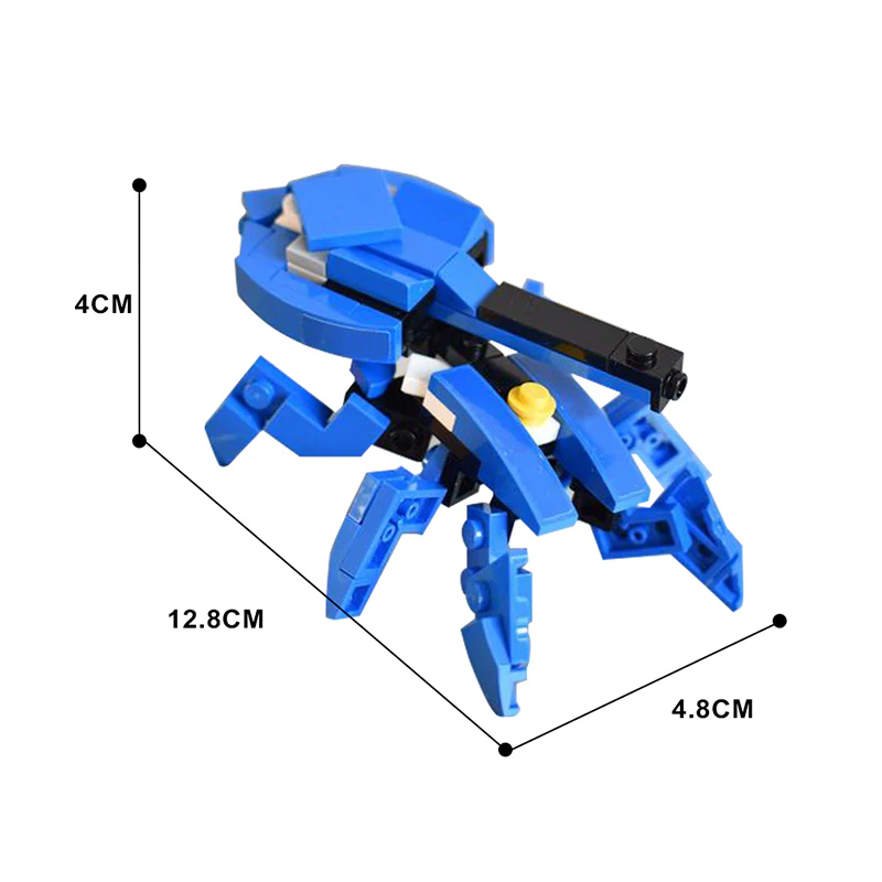 GOBRICKS MOC 140643 Spider robot tank with laser cannon - YWOBB