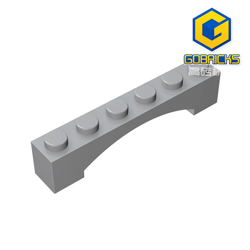 GOBRICKS GDS-679  Arch 1 x 6 Raised Arch - YWOBB