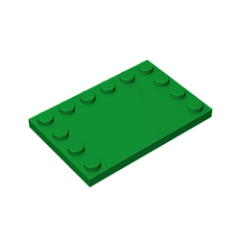 GOBRICKS GDS-757  Modified 4 x 6 with Studs on Edges - YWOBB