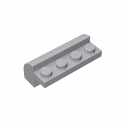 GOBRICKS GDS-712  Curved 2 x 4 x 1 1/3 with 4 Recessed Studs - YWOBB