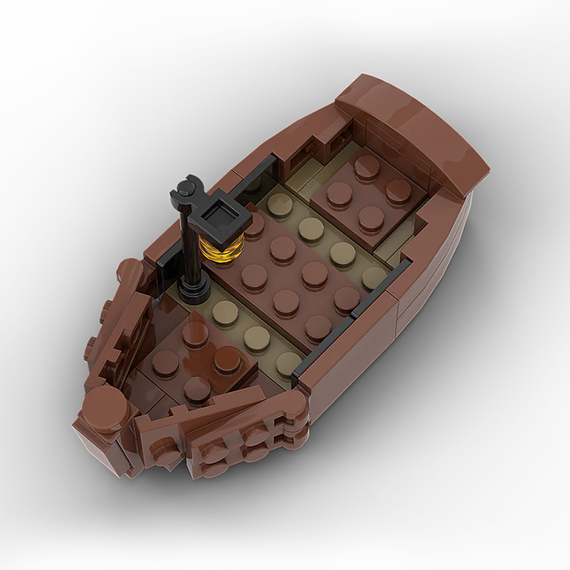 GOBRICKS MOC 56225 Rowing Boat Add on for 2bricks Boathouse MOC - YWOBB