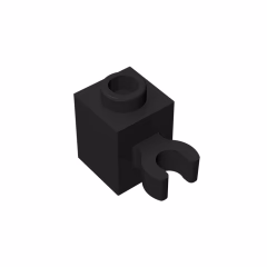 GOBRICKS GDS-647 Modified 1 x 1 with Open U Clip  - Solid Stud - YWOBB