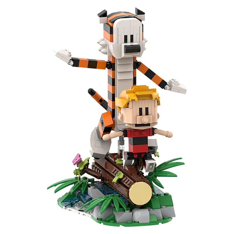 GOBRICKS MOC A1392 Calvin And Hobbes - Tigger - YWOBB
