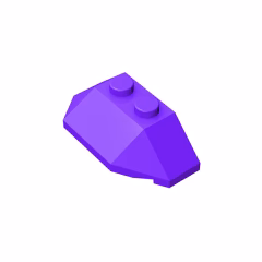 GOBRICKS GDS-756 Wedge 2 x 4 Triple - YWOBB