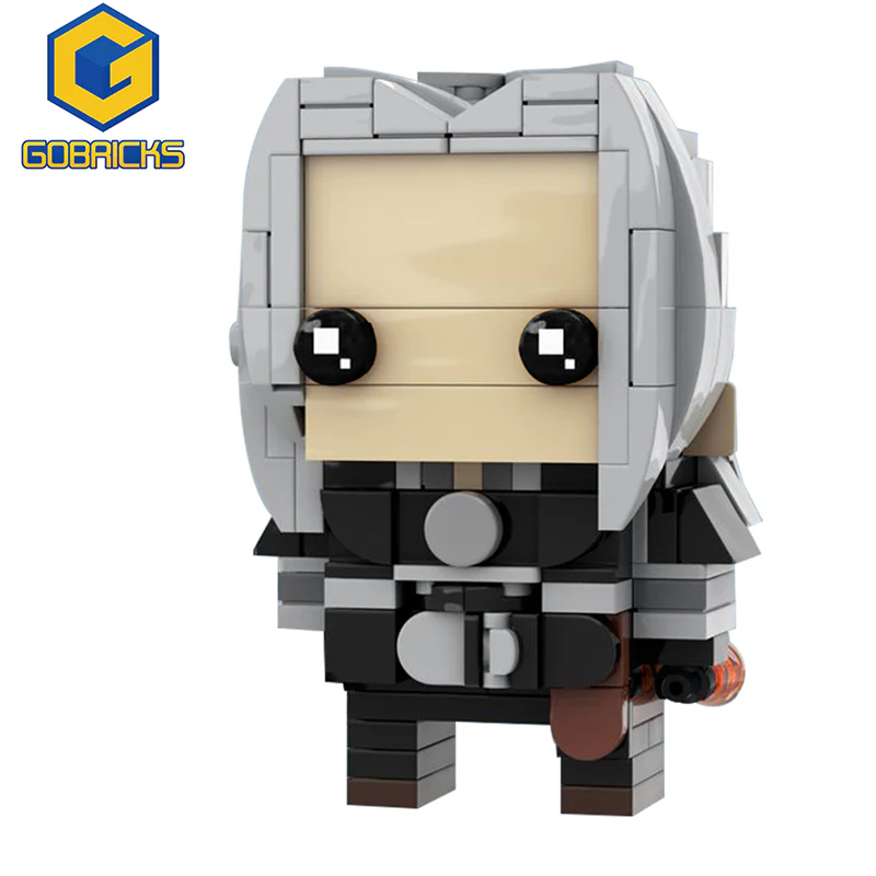 GOBRICKS MOC 96298 Geralt of Rivia Brickheadz MOC - Netflix The Witcher - YWOBB