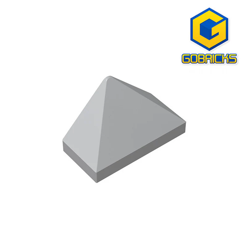 GOBRICKS GDS-834 Slope 45 2 x 1 Triple with Bottom Stud Holder - YWOBB