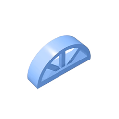 GOBRICKS GDS-873 Window 1 x 4 x 1 2/3 with Spoked Rounded Top - YWOBB