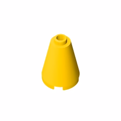 GOBRICKS GDS-746 Cone 2 x 2 x 2 - Open Stud - YWOBB