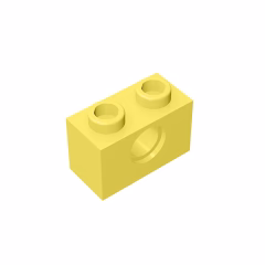 GOBRICKS GDS-623  Brick 1 x 2 with Hole - YWOBB