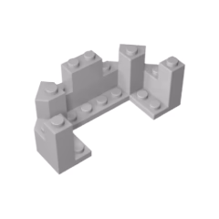 GOBRICKS GDS-M190 Castle Turret Top 4 x 8 x 2 1/3 - YWOBB
