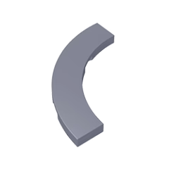 GOBRICKS GDS-1276 Round Corner 4 x 4 Macaroni Wide - YWOBB